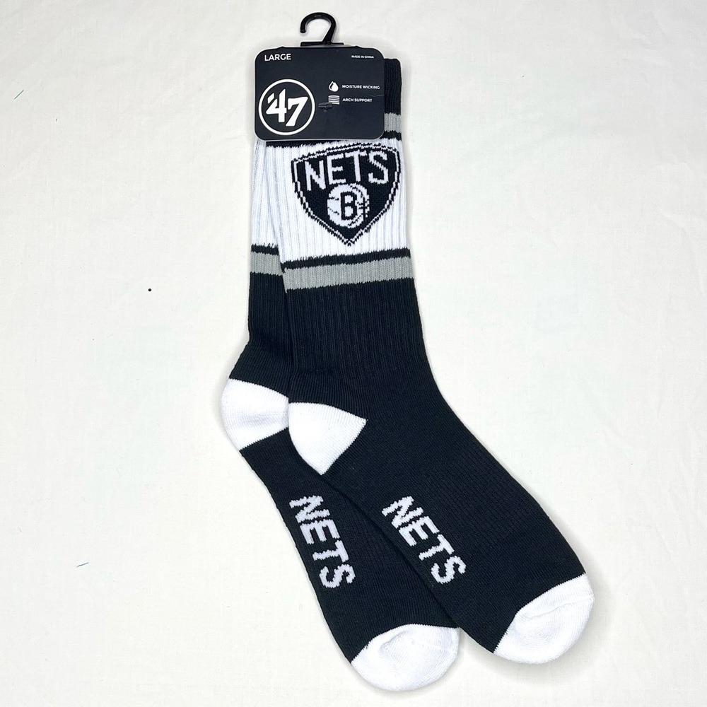 Brooklyn Nets athletic crew socks